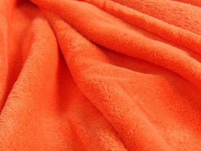 Solid orange coral velvet