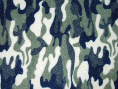 Camouflage printed fleece